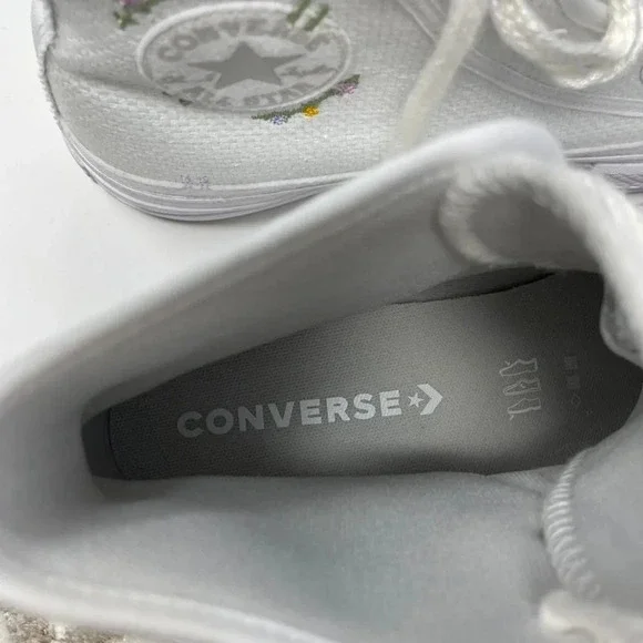 Converse Chuck Taylor All Star Lift Embroidery Hightop Platform Sneakers Sz 10.5 - Picture 16 of 16